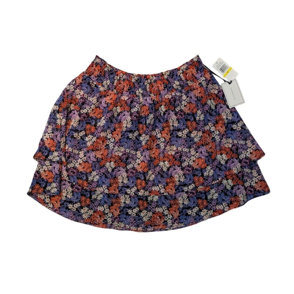 1.STATE Womens Smocked Floral Mini Skirt Size M